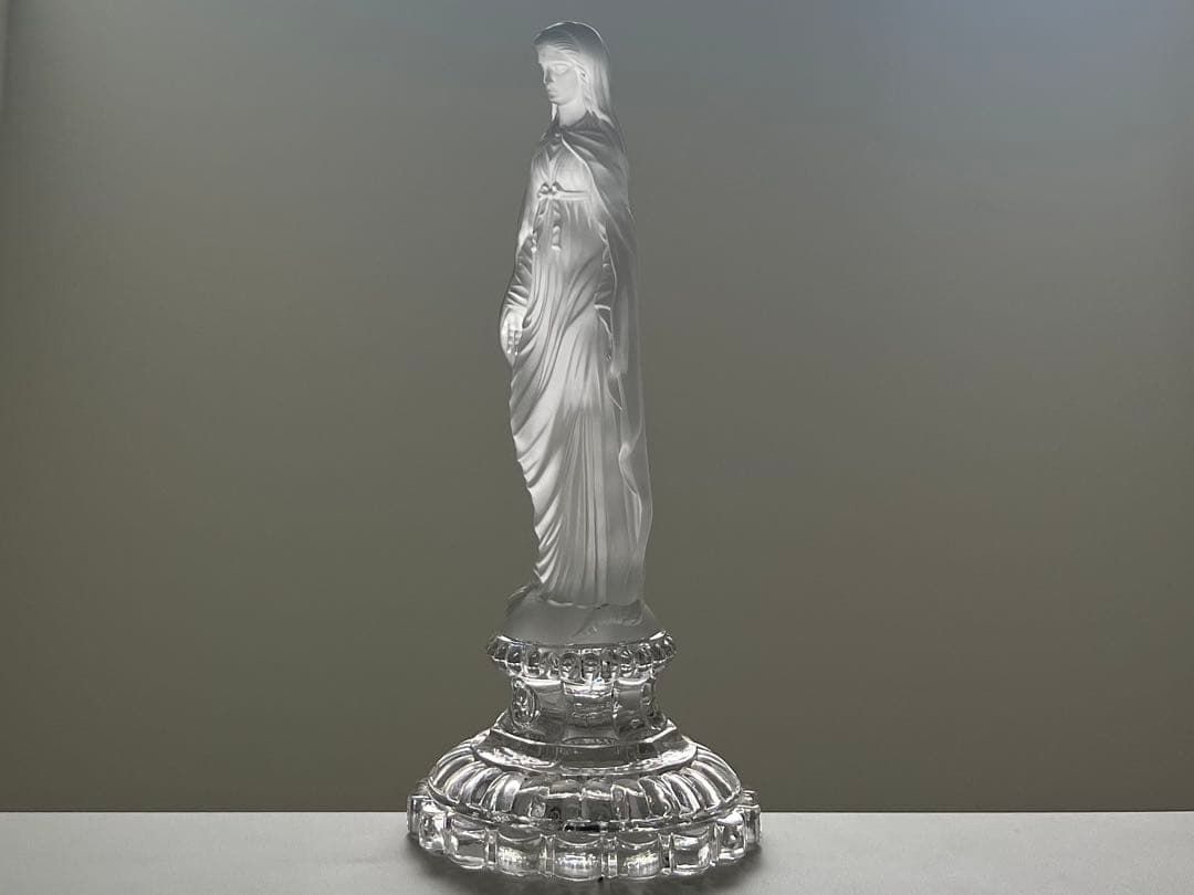 Baccarat バカラ/ ※珍品「マリアと蛇」　フロストガラス 大型作品