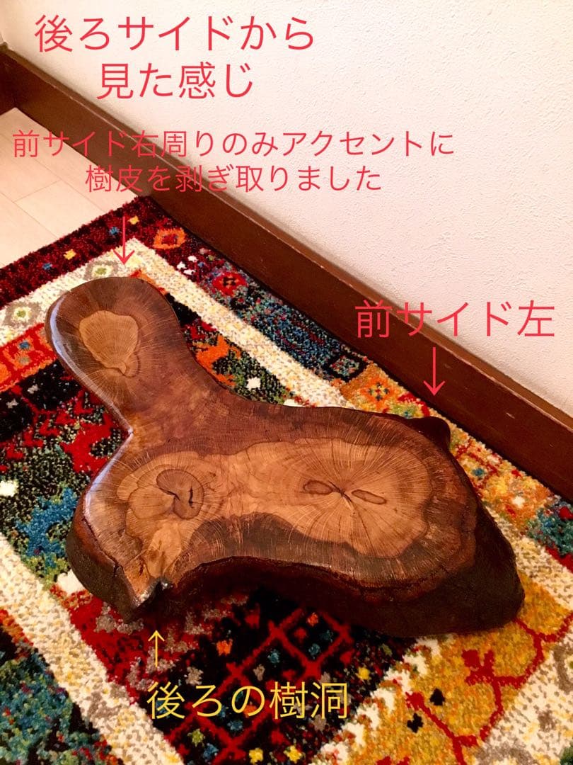 合体樹＊超絶ワイルドな森の切り株テーブル】3本の木々が一体化した希少部位