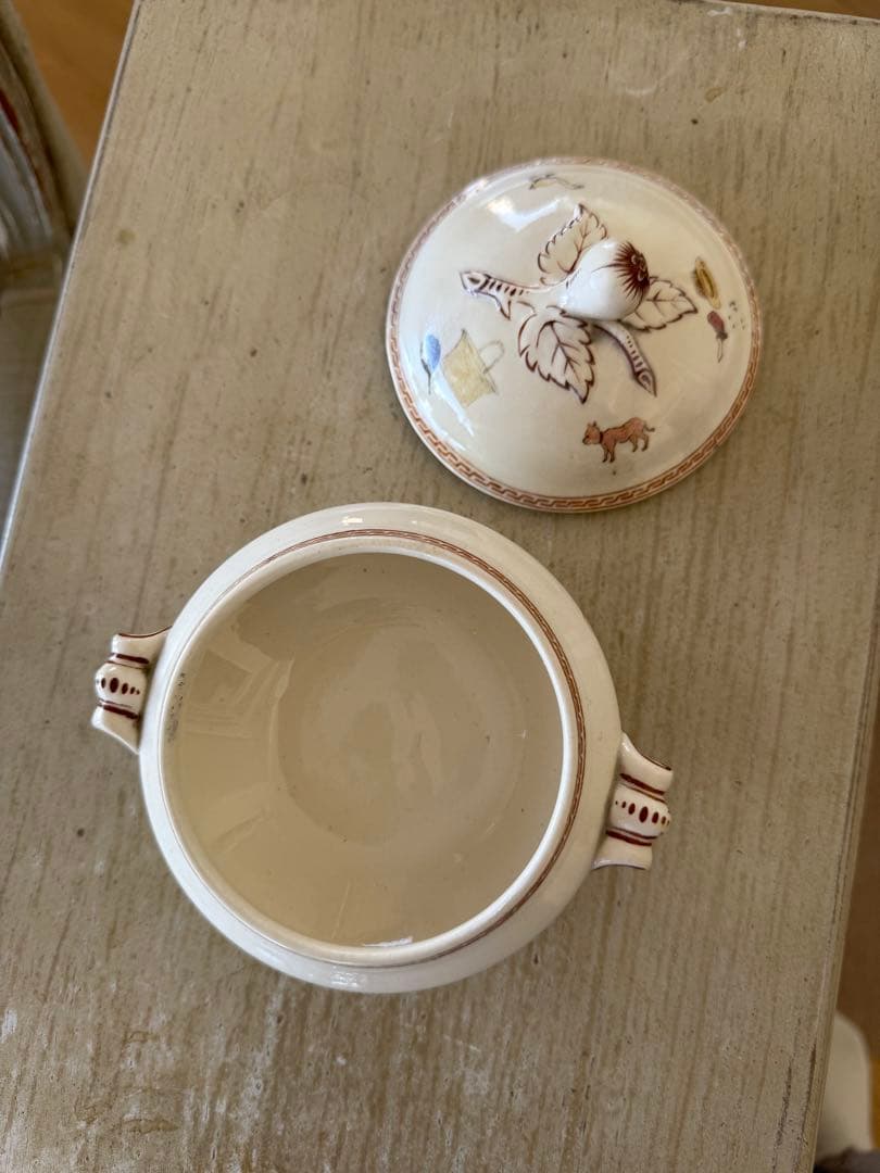 フランスアンティークサラグミンヌケイトグリーナウェイ小さなディネットスーピエール