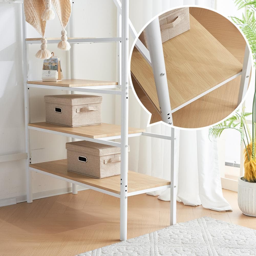 システムベット ロフトベッド シングル デスク・コンセント・収納付き　WHITE