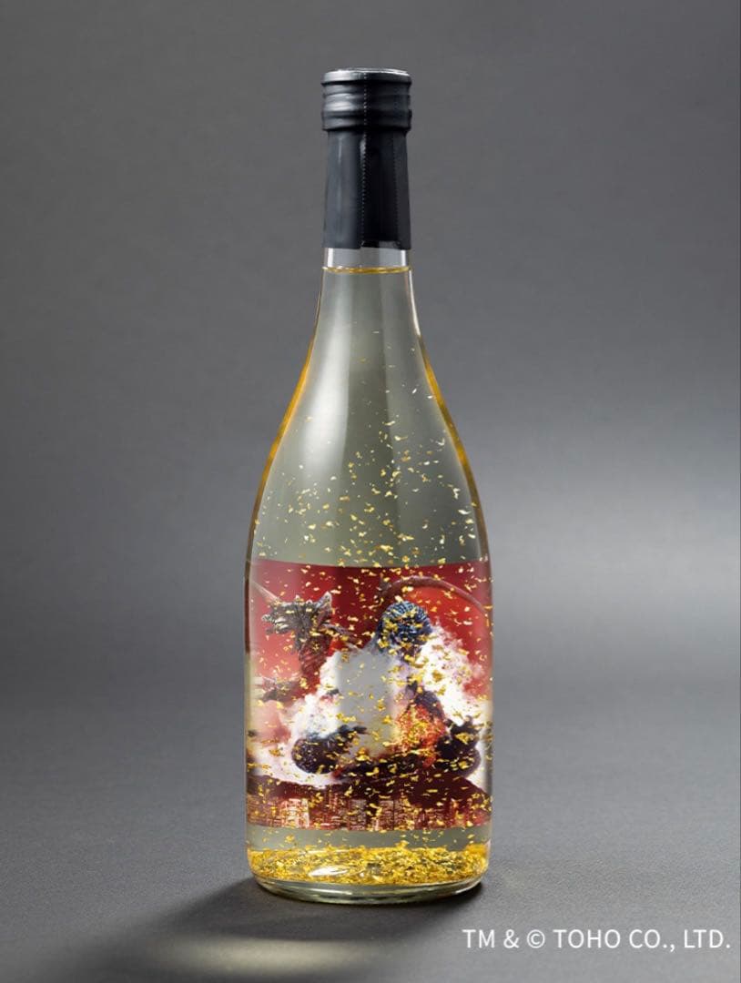 【新品未開封】純米酒 バーニングゴジラ 金箔入り（フィギュア付きDX版）