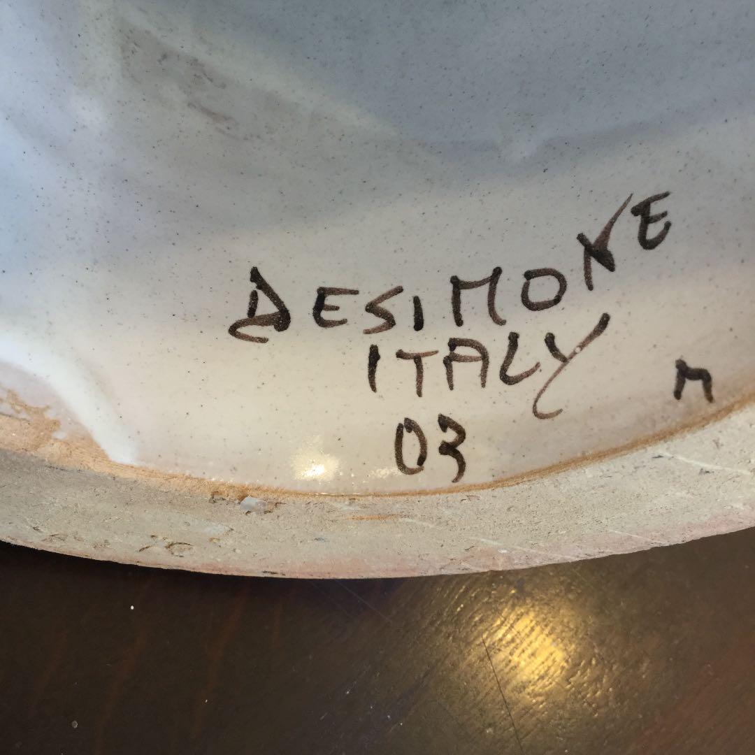 デシモーネ     陶器製3本燭台　イタリア/ベネチアにて購入