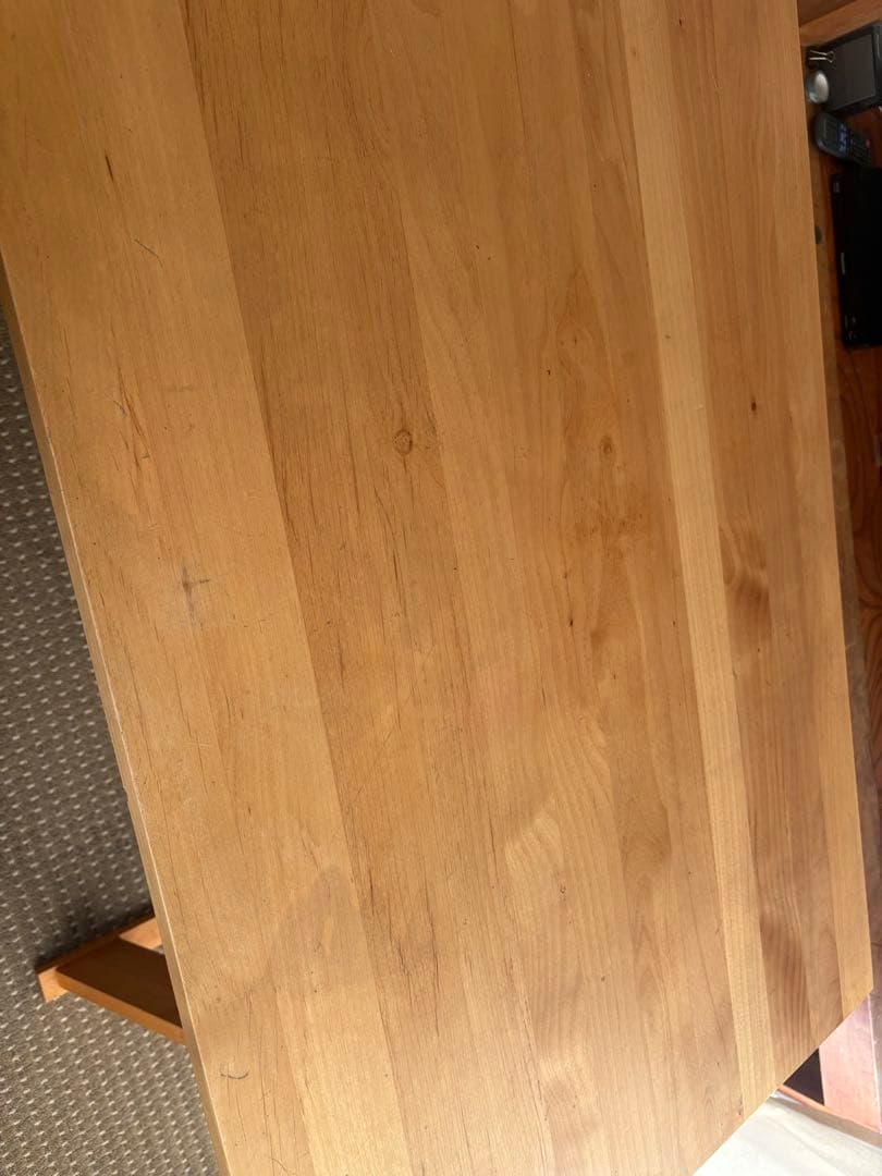 【宮城県引き取り限定】堀田木工所　ウッディ　アルダー無垢材学習机デスクセット