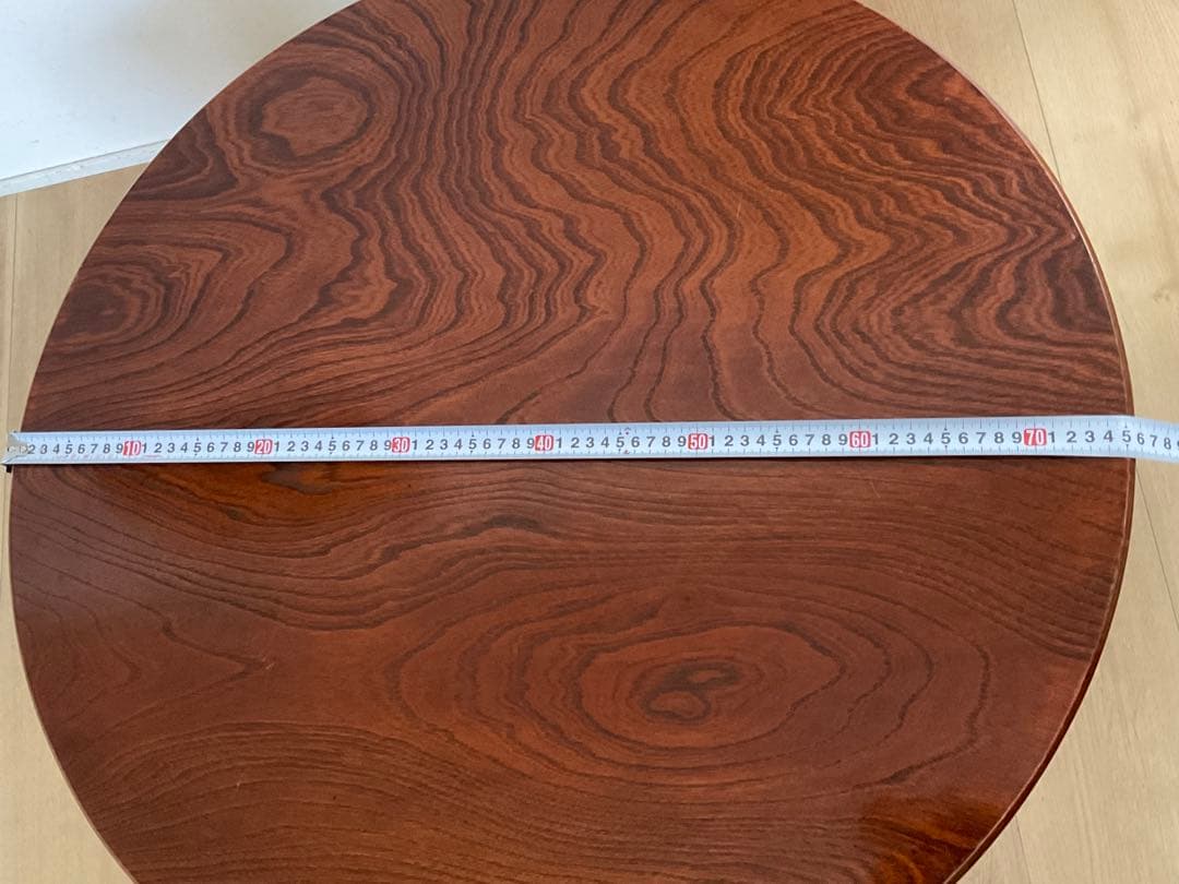 ちゃぶ台　丸ちゃぶ　折りたたみ　飾り台　古家具　古道具　径約75cm