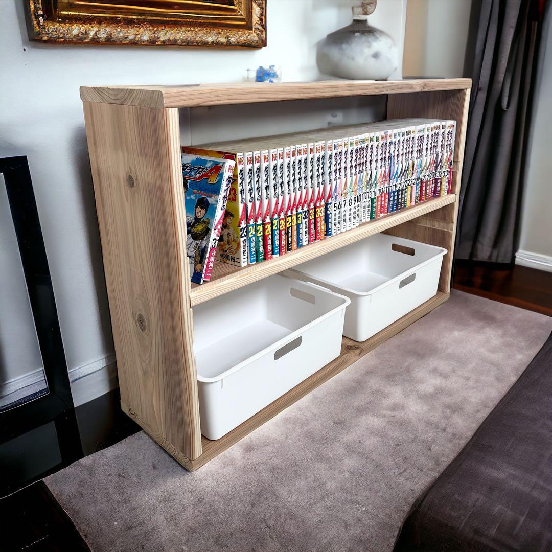 1台限定・特別価格 オープンシェルフ 80×54 白木ニス二回仕上げ 可動棚