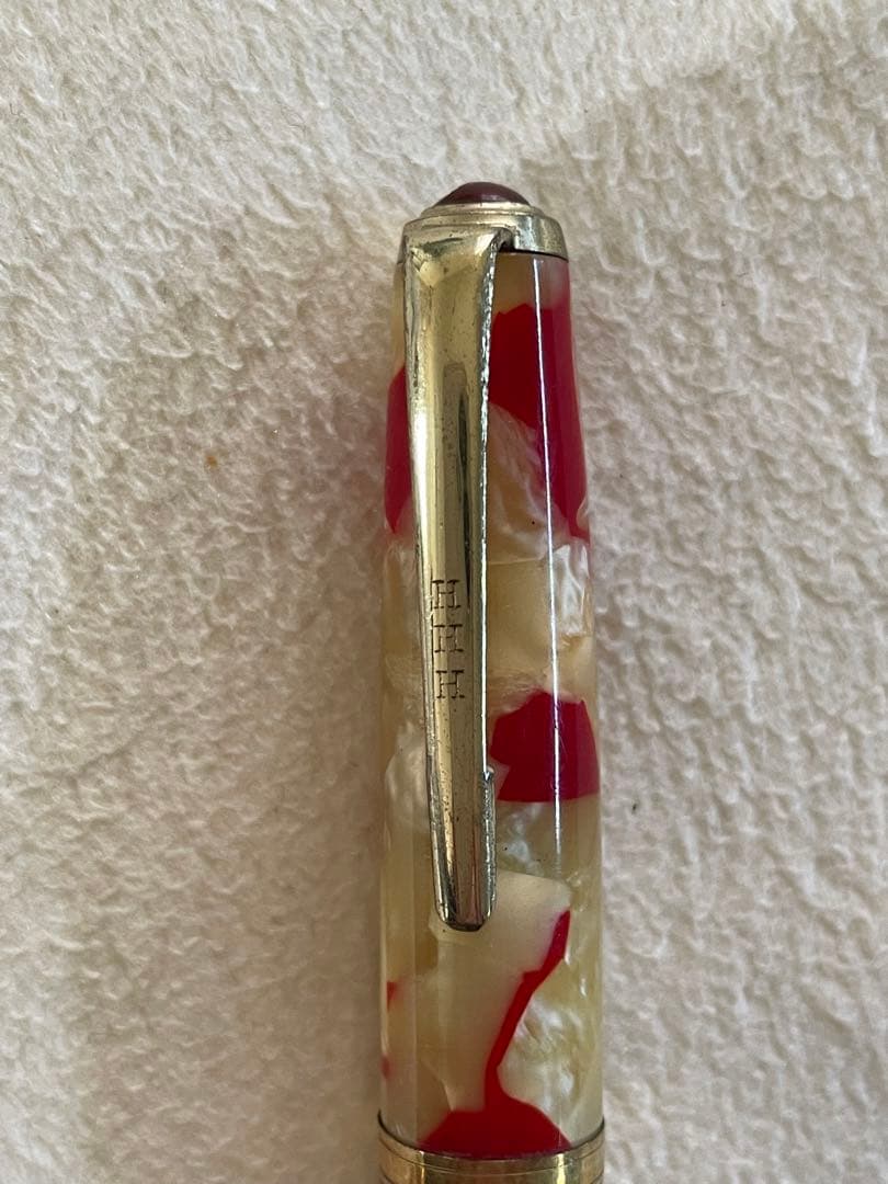 セルロイド　万年筆　アンティーク　レトロ　テコ式
