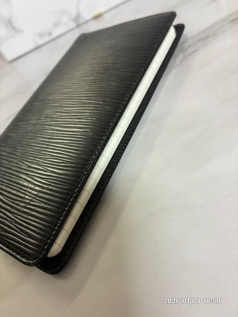 Louis Vuitton エピ　ブラック 黒　手帳　カバー　ノート付き