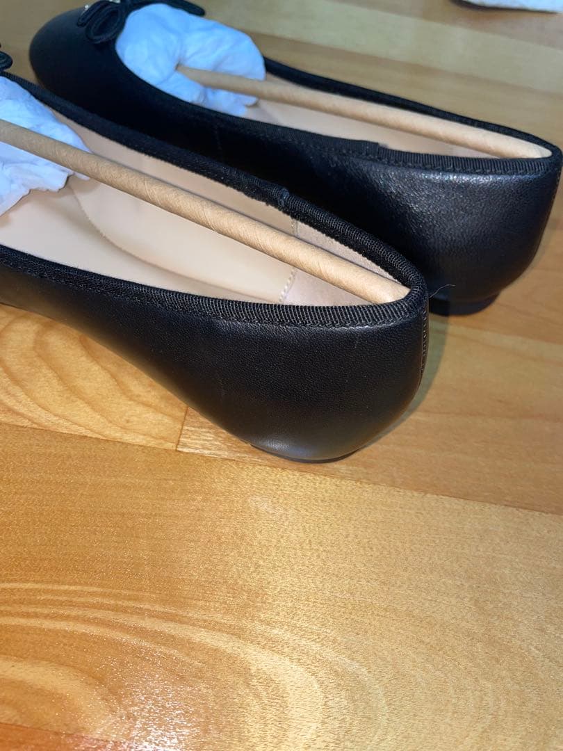 COACH ALINA LEATHER BALLET ブラック