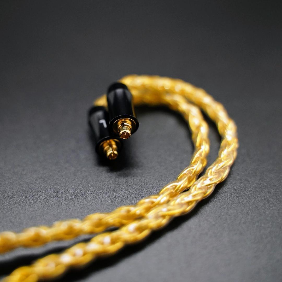 黒色部品 16芯 金メッキリケーブル アップグレード mmcx/3.5mm 標準