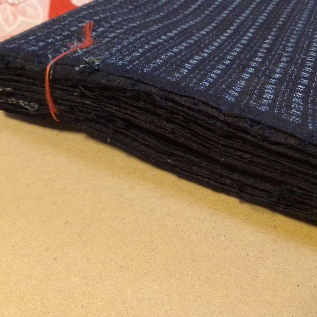 久留米絣反物　書生絣　正藍　木綿　藍染