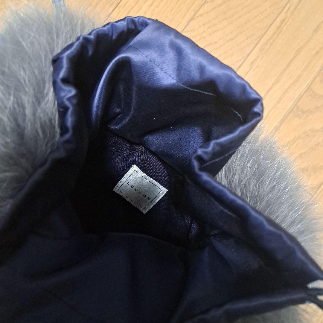 モ*ロ様 定価7万 LUDLOW ボリューム フォックスファー ハンドバッグ 巾