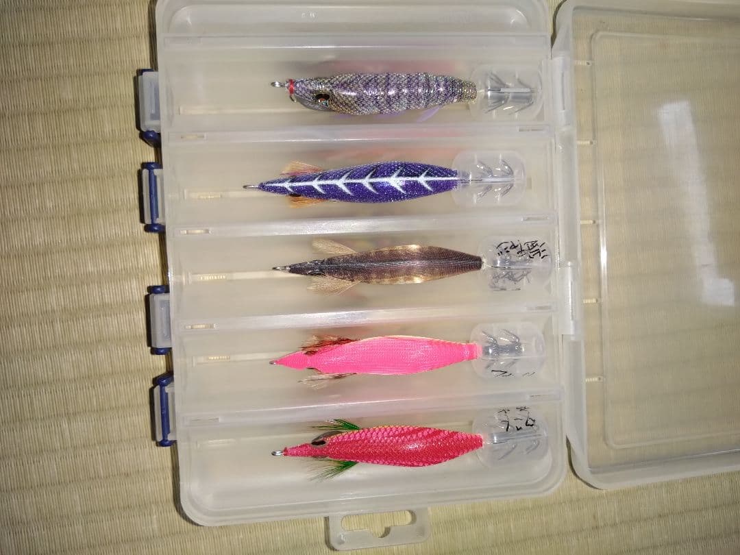 y’s　餌木51本と明邦バケットマウスBM-5000セット、ルアーボックス