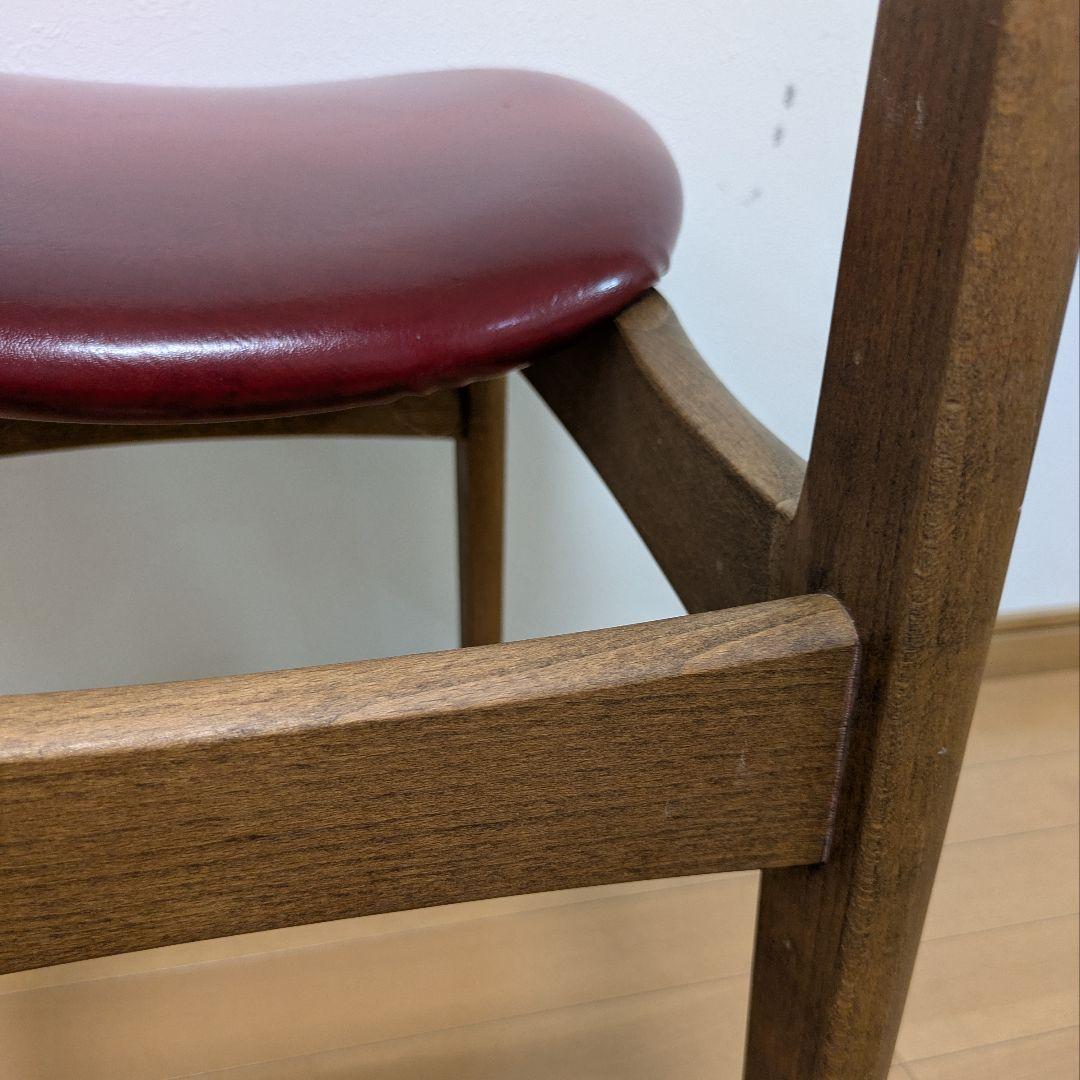 ダイニングチェア Pin Chair 鋲打ちレッドPin-RDレトロ北欧