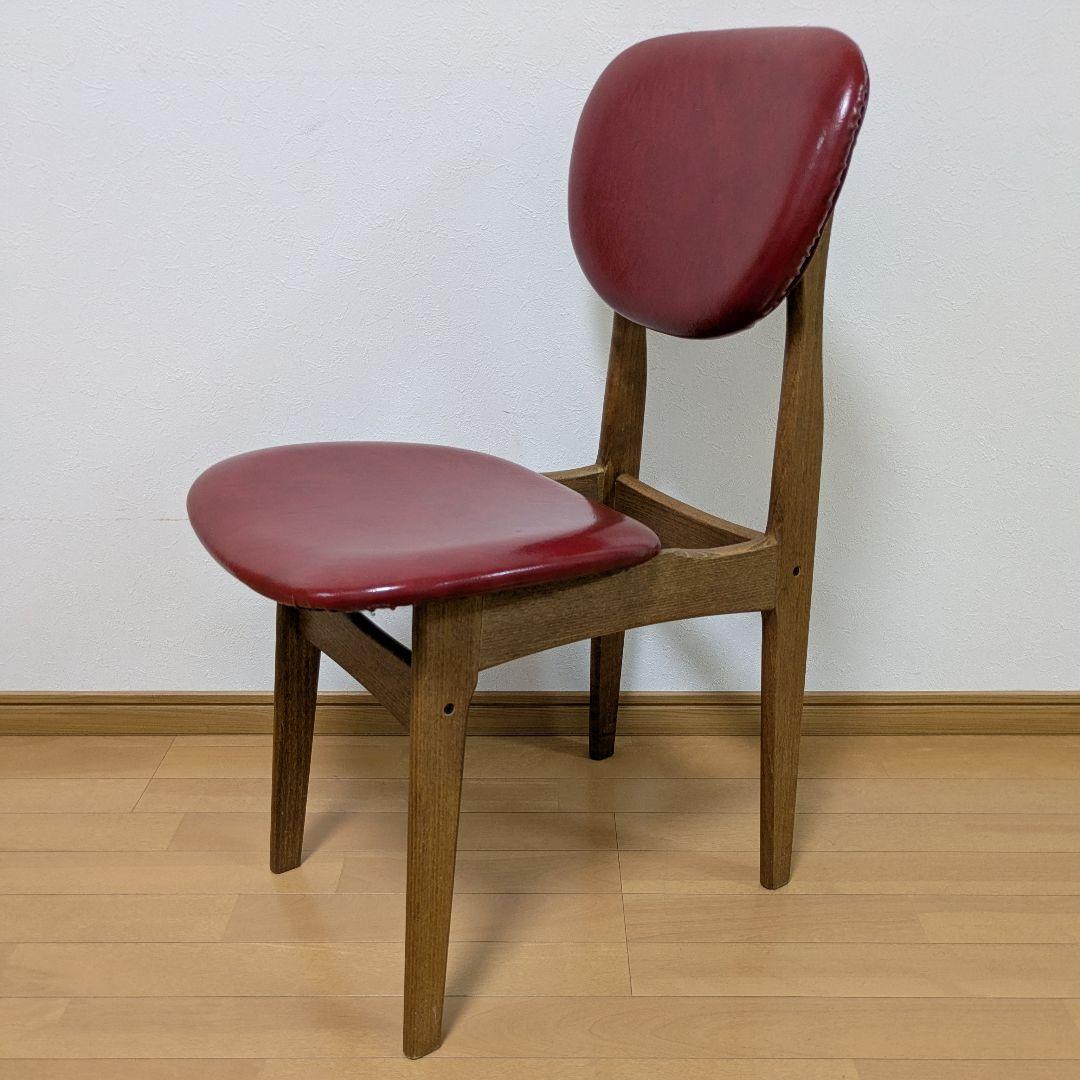 ダイニングチェア Pin Chair 鋲打ちレッドPin-RDレトロ北欧