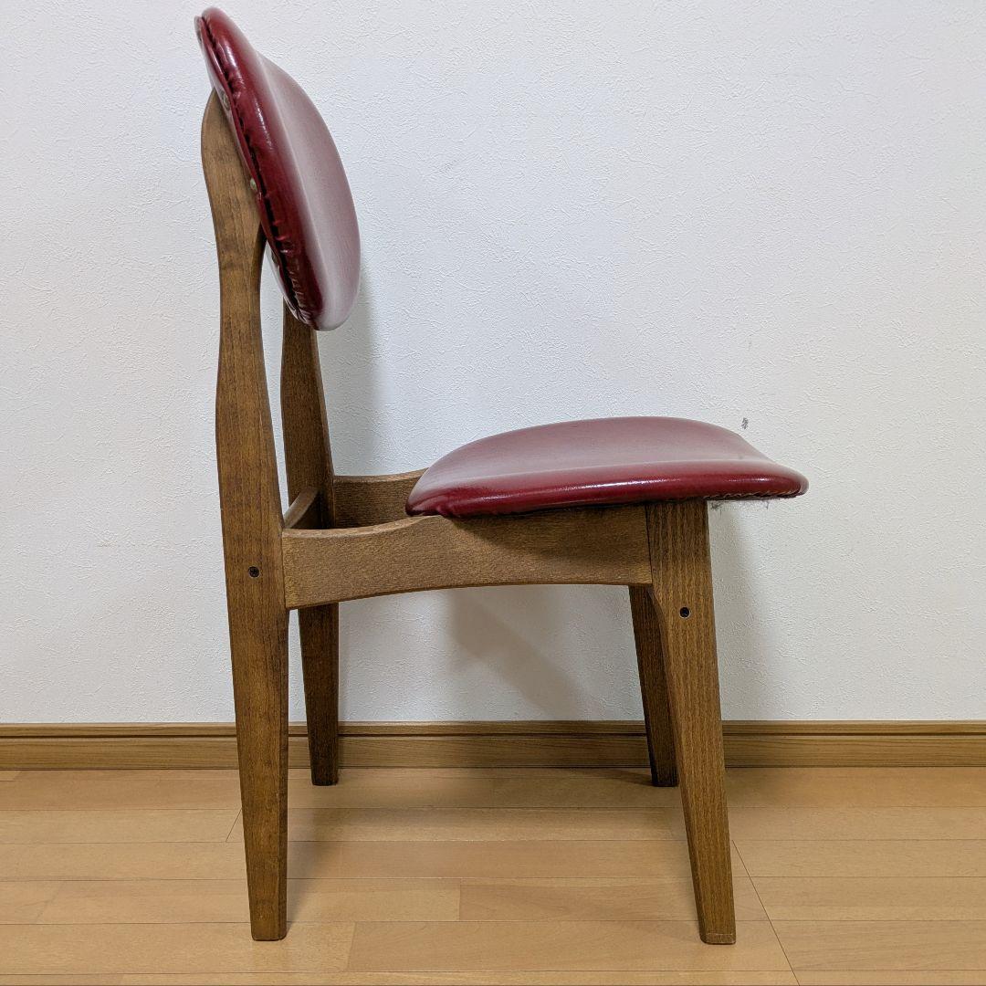 ダイニングチェア Pin Chair 鋲打ちレッドPin-RDレトロ北欧