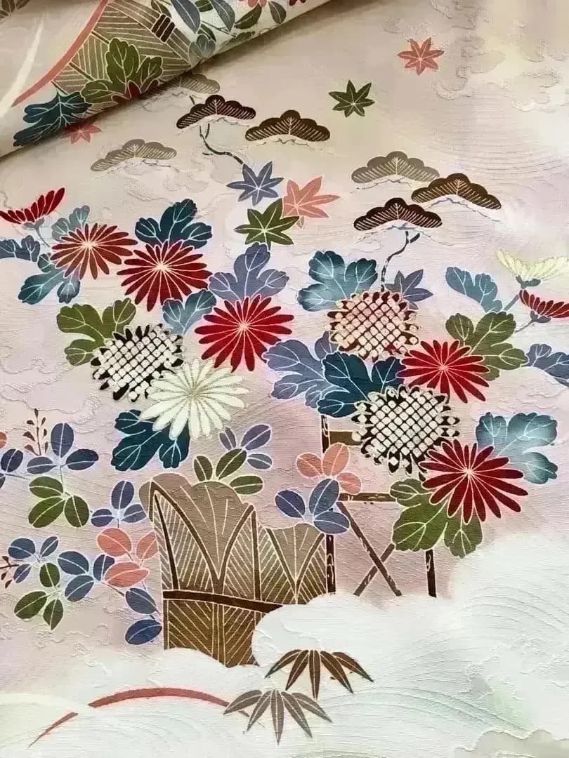 厳選落款有 着物訪問着 格調高く御所解文様 秀逸地紋は波間波頭 ご入学 ご卒業式