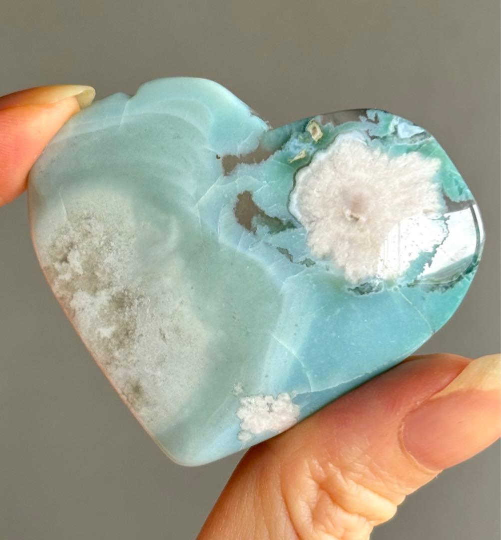 Ruby様　グリーン桜瑪瑙　ハート　雫