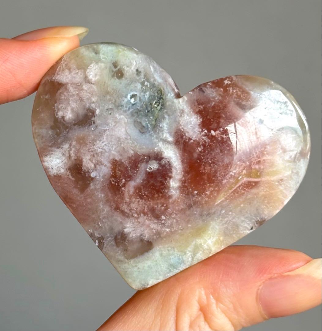 Ruby様　グリーン桜瑪瑙　ハート　雫