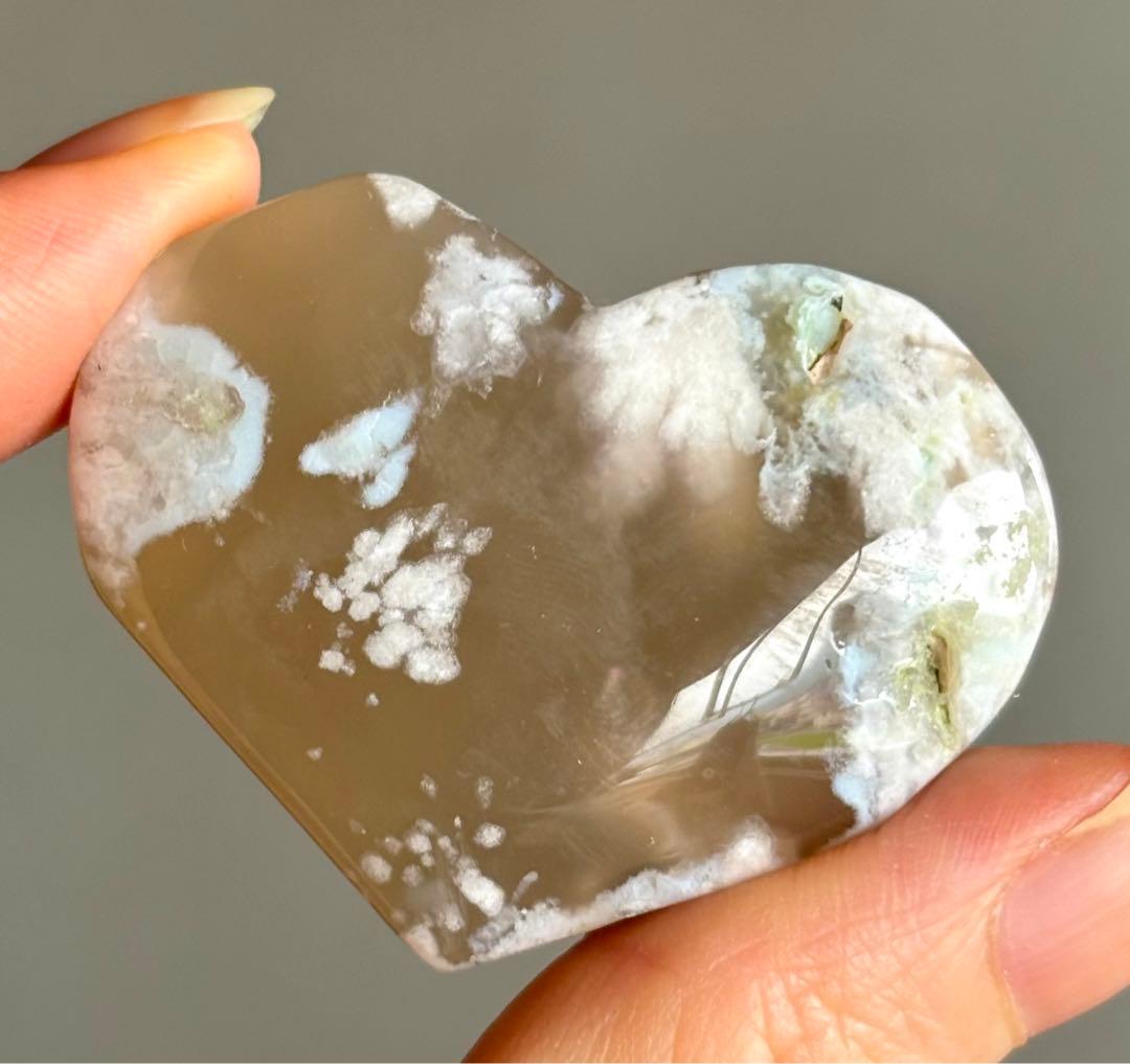 Ruby様　グリーン桜瑪瑙　ハート　雫