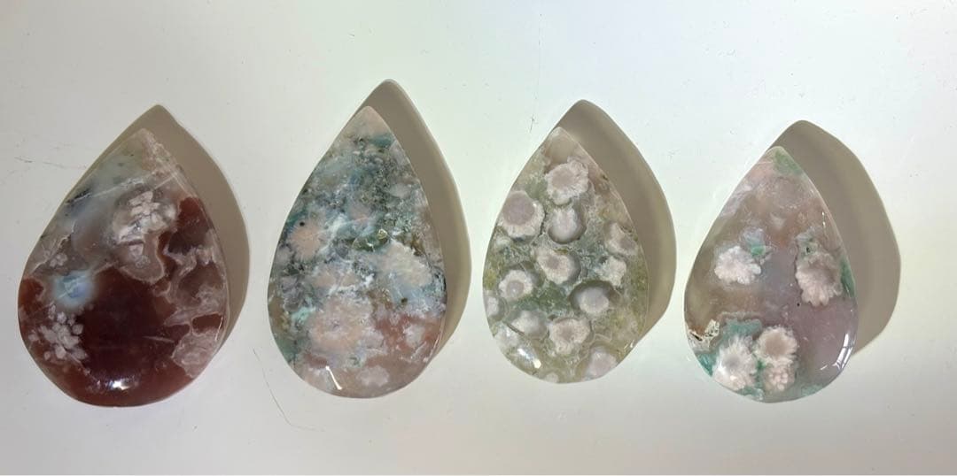 Ruby様　グリーン桜瑪瑙　ハート　雫