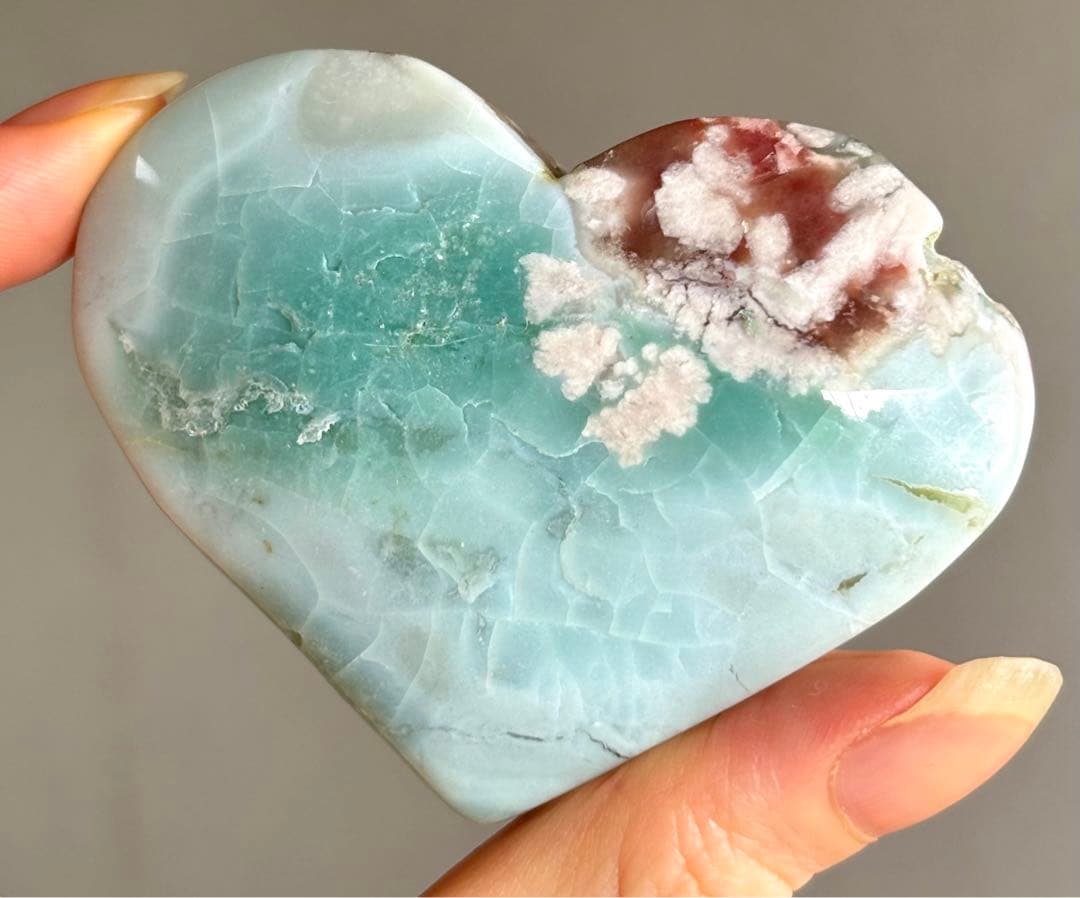 Ruby様　グリーン桜瑪瑙　ハート　雫