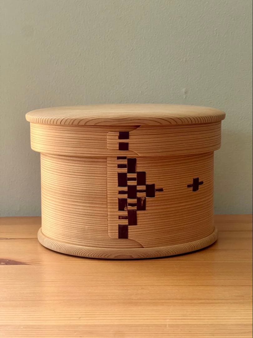 【未使用】柴田慶信商店　秋田杉　曲げわっぱ　白木　おひつ　5寸 五寸　2合用