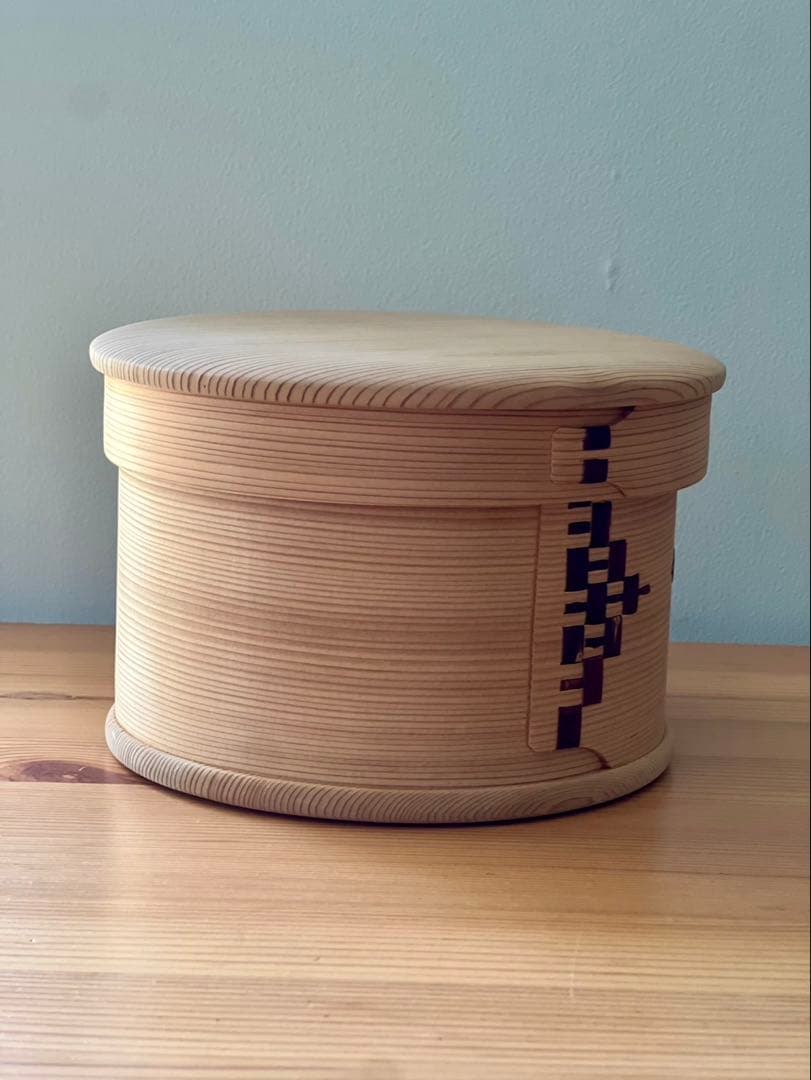 【未使用】柴田慶信商店　秋田杉　曲げわっぱ　白木　おひつ　5寸 五寸　2合用