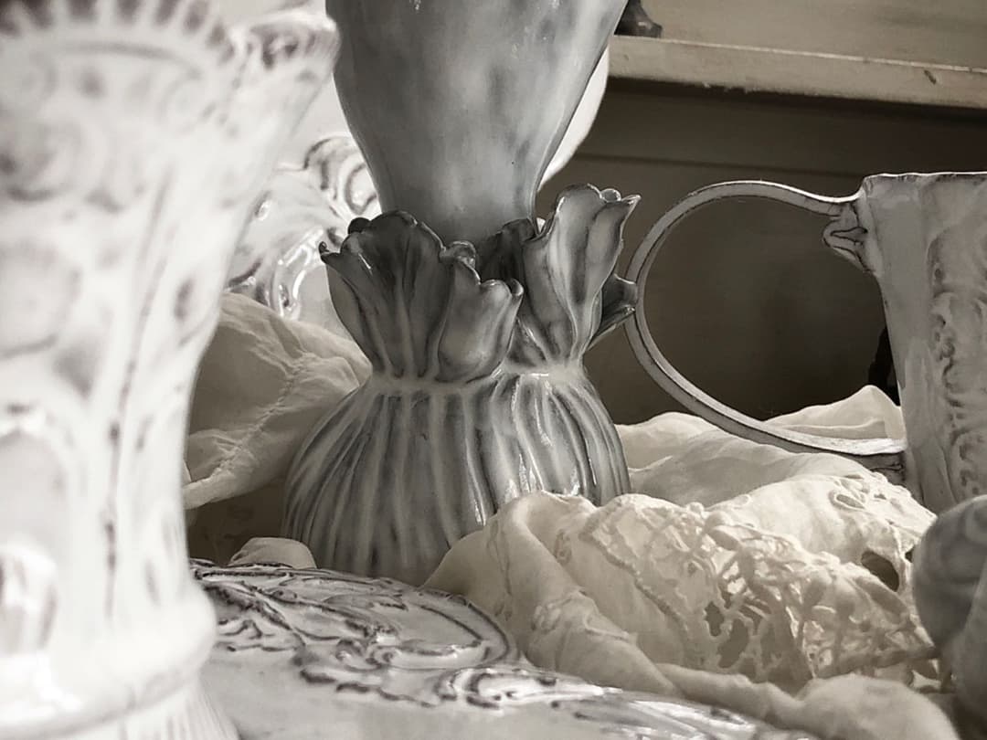 アーティスト　婦人　ハンド　オブジェ　バードセット　レースフリル袖 /アスティエ