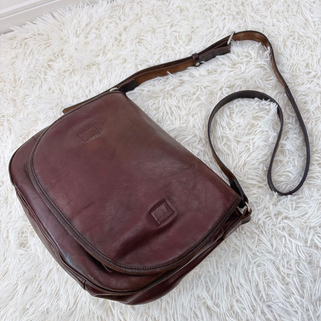 希少✨MARGARET HOWELL ×PORTER レザーショルダー 茶