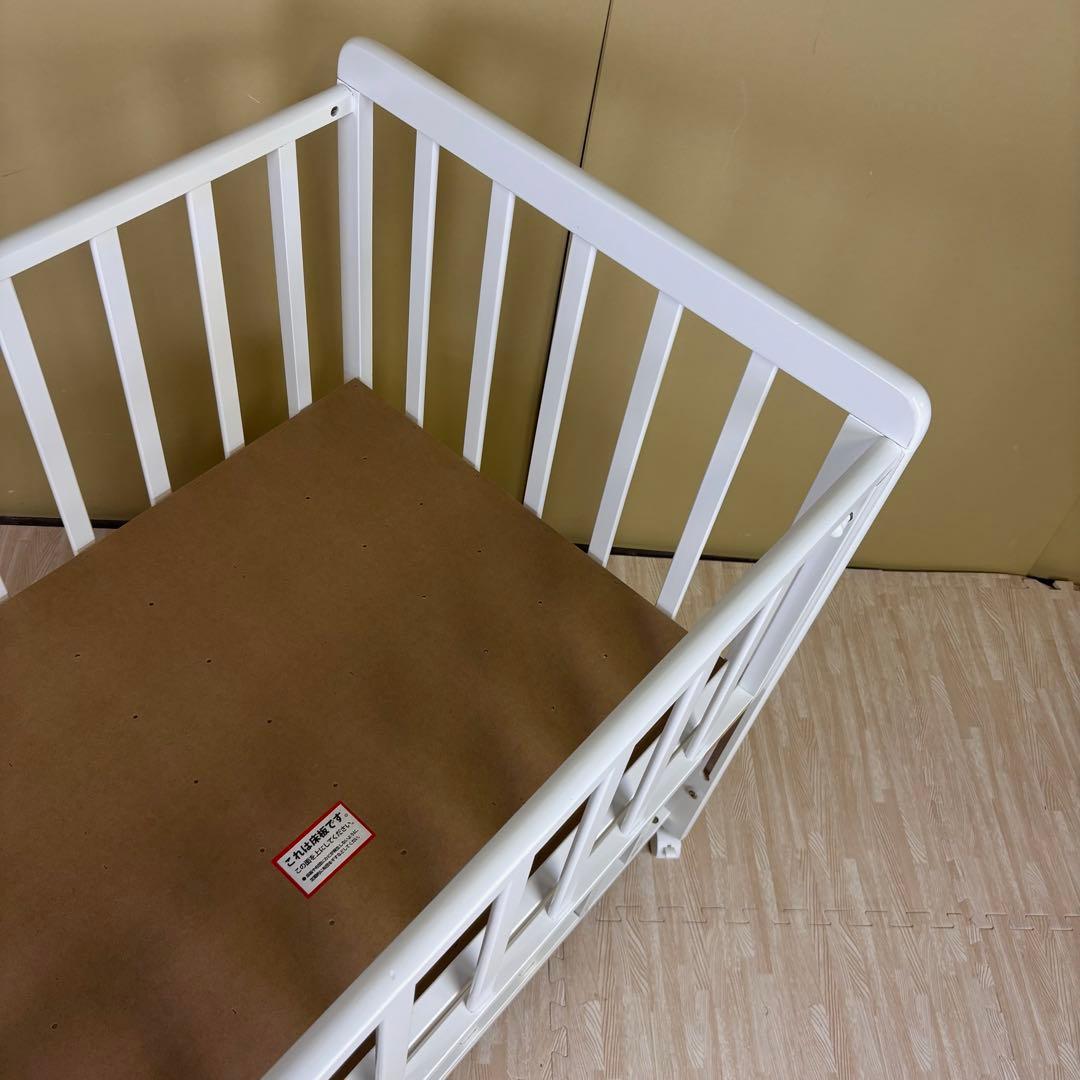 除菌清掃済　☆超美品☆　ミニベビーベッド　ホワイト