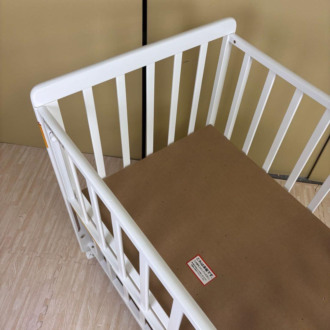 除菌清掃済　☆超美品☆　ミニベビーベッド　ホワイト