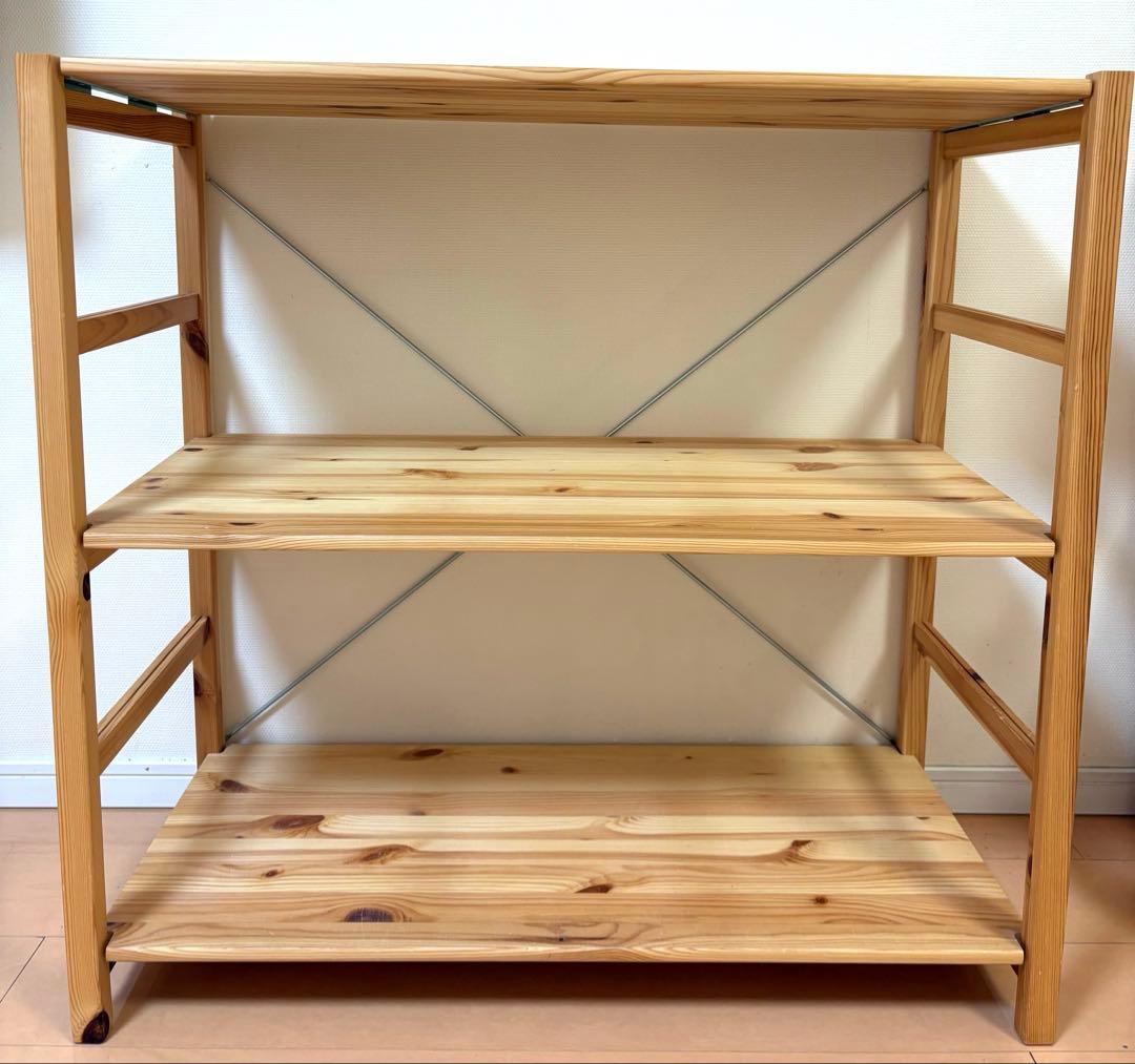 パイン材ユニットシェルフ　86センチ幅　小　無印良品　2個セット　収納棚　木材