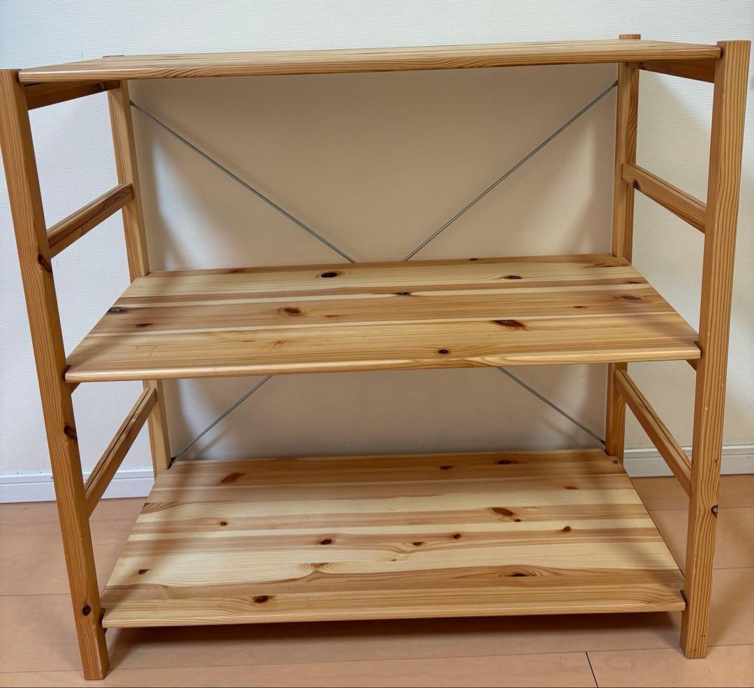 パイン材ユニットシェルフ　86センチ幅　小　無印良品　2個セット　収納棚　木材