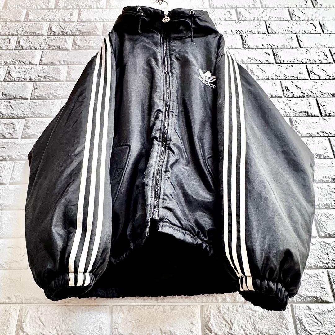 ◆背面刺繍BIGトレフォイルロゴ／中綿入り◆90sアディダス ナイロンジャケット