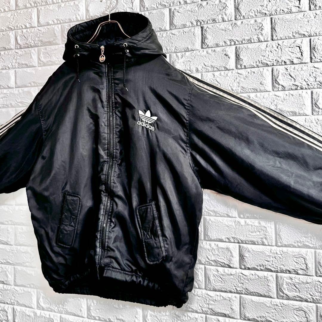 ◆背面刺繍BIGトレフォイルロゴ／中綿入り◆90sアディダス ナイロンジャケット