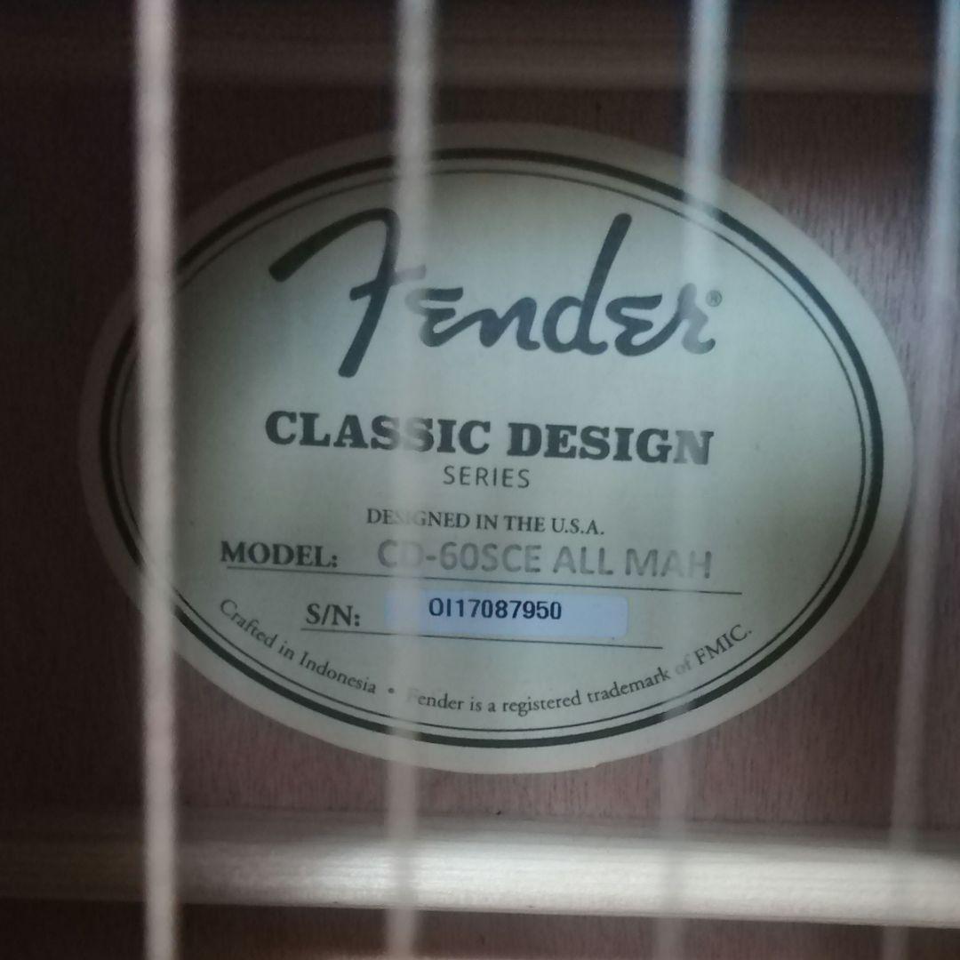 Ｈ.Ｔ　Fender　CD-60SCE All-Mahogany