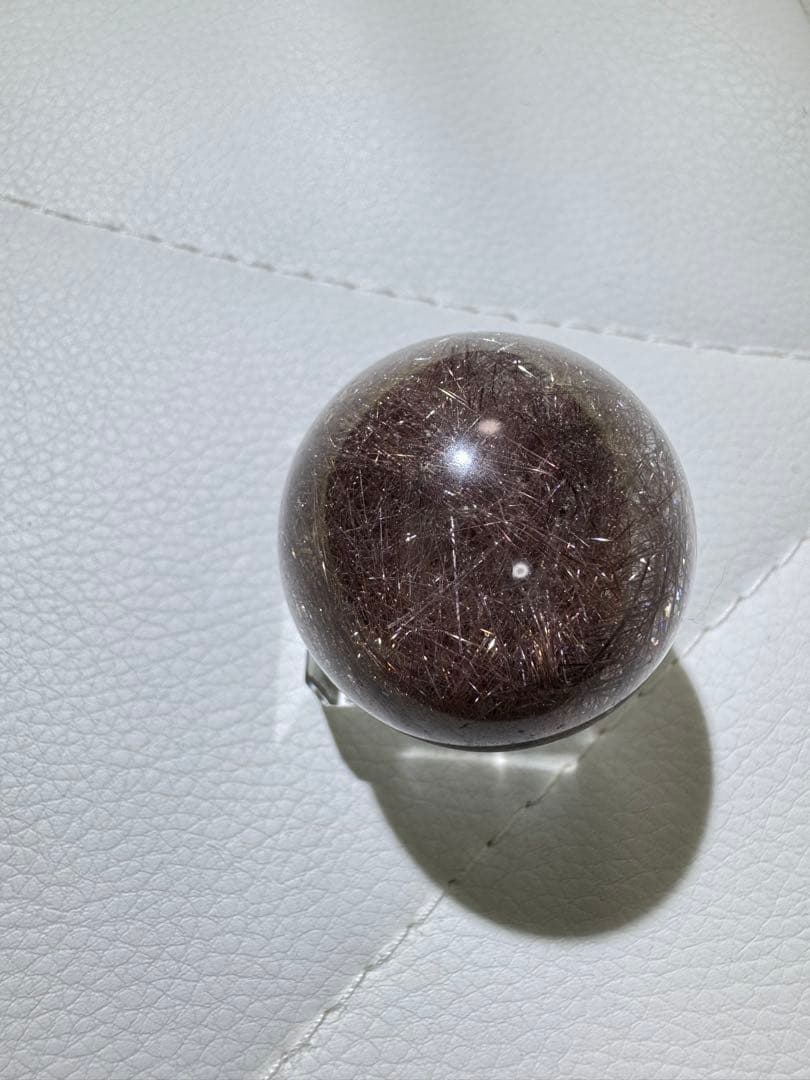 ルチルクォーツ スフィア　丸玉　置物