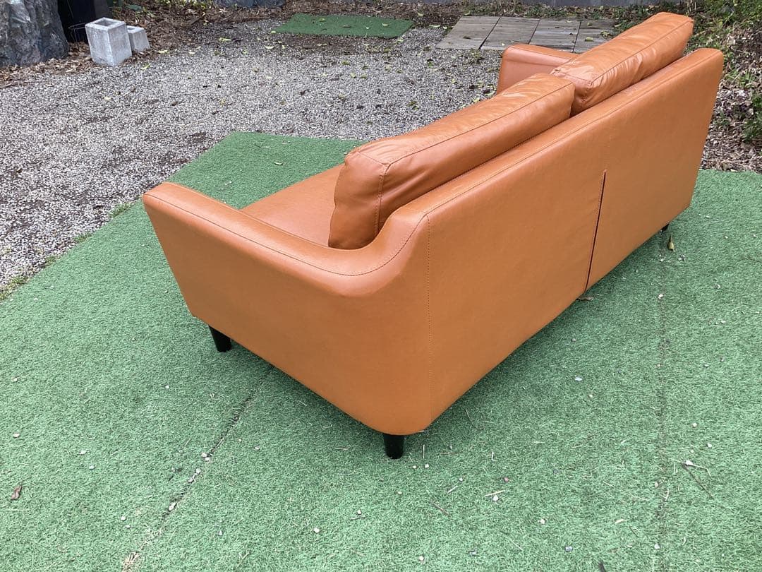 キャメル　2人掛け　ソファ　美品　椅子