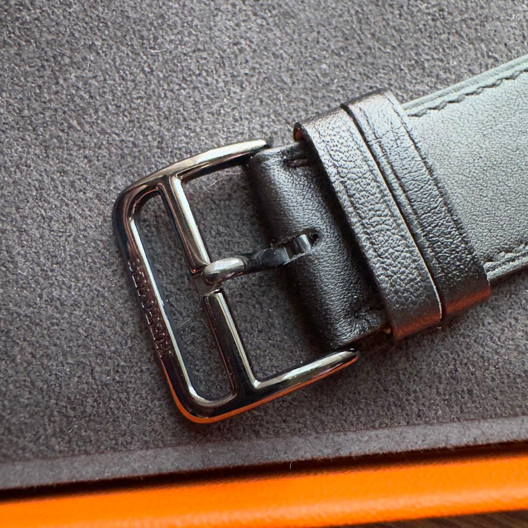 2644 ほぼ未使用　Apple Watch エルメス　ブラック　レザー