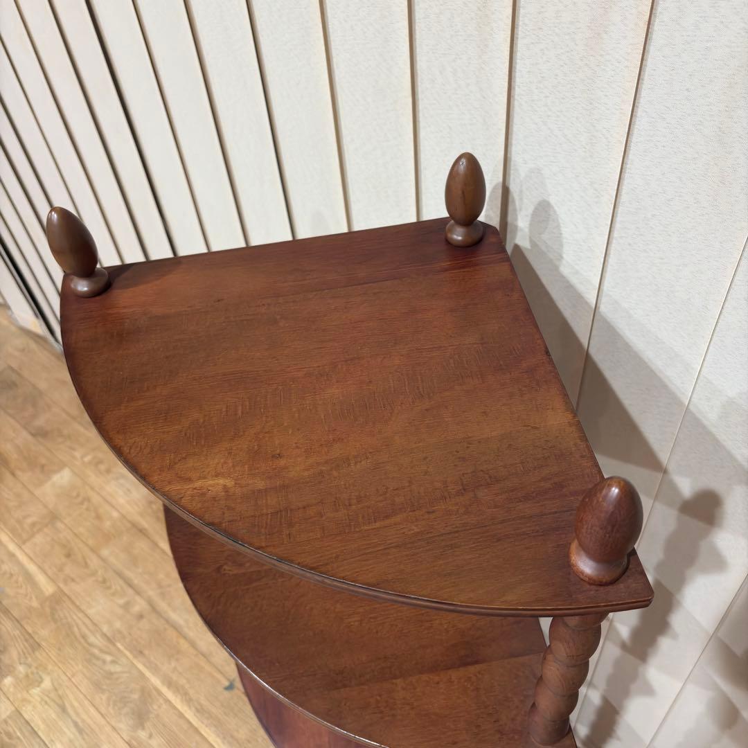 ナジコ Najico コーナーシェルフ 4段 木製 天然木 アンティーク ラック