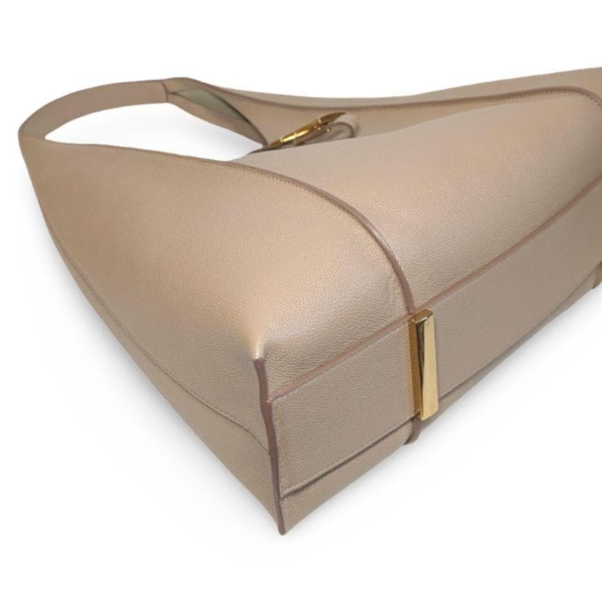 【極美品】TOD'S　Tタイムレス　ホーボー　ミディアム　ハンドバッグ　ベージュ