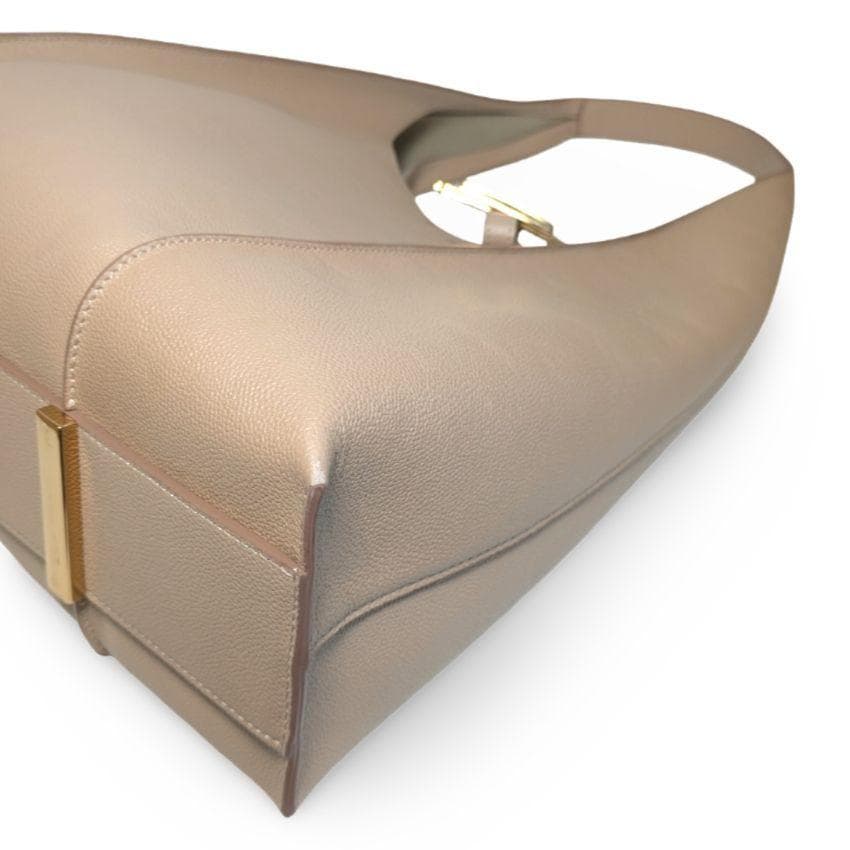 【極美品】TOD'S　Tタイムレス　ホーボー　ミディアム　ハンドバッグ　ベージュ