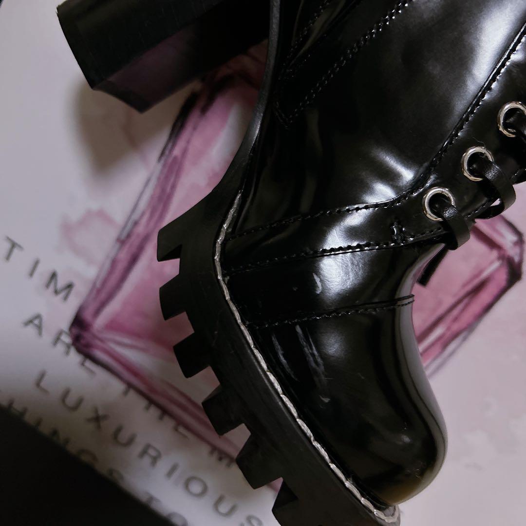 ルイヴィトン スタートレイルライン レザー レースアップアンクルブーツ ブラック