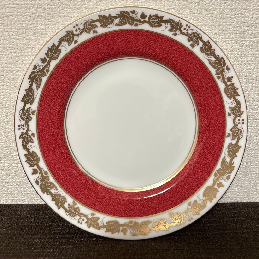 ウェッジウッド　ホワイトホール　パウダールビー　デザートプレート　20.5cm