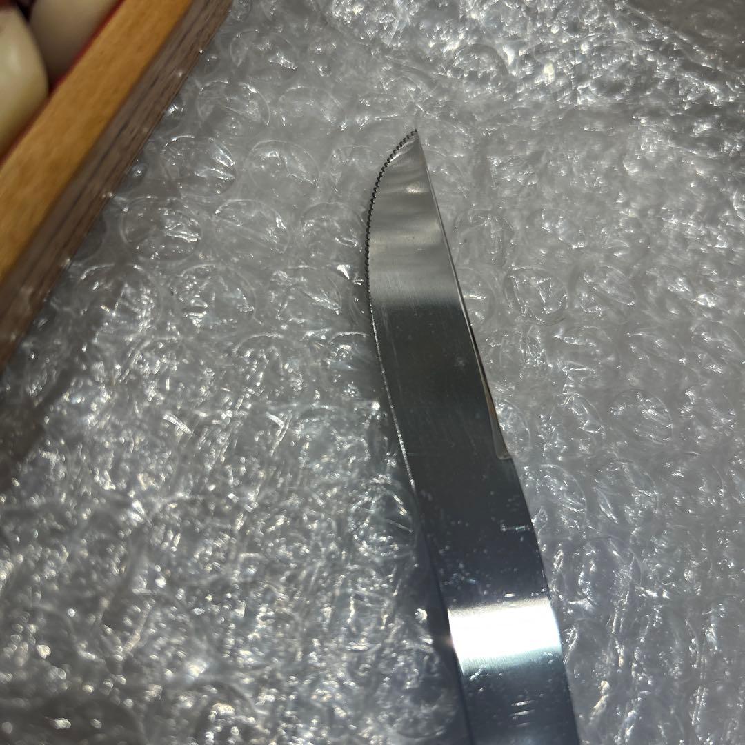 ステーキナイフ・新品未使用　6本・レトロ　昭和35年（ステンレススチール）