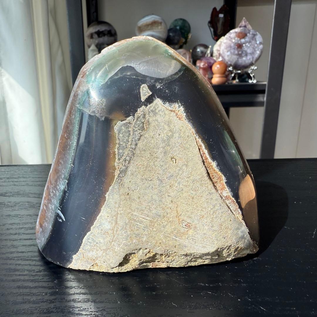 天然石アメジストの原石　置物　NO.100908