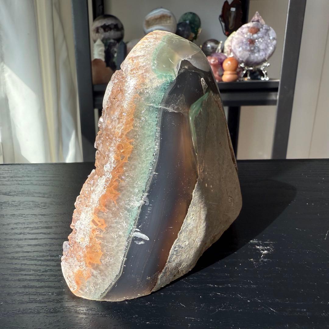 天然石アメジストの原石　置物　NO.100908