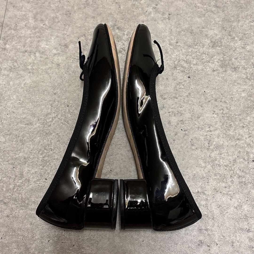 極美品✨レペット カミーユ 39 カミーユ バレエシューズ リボン エナメル 黒