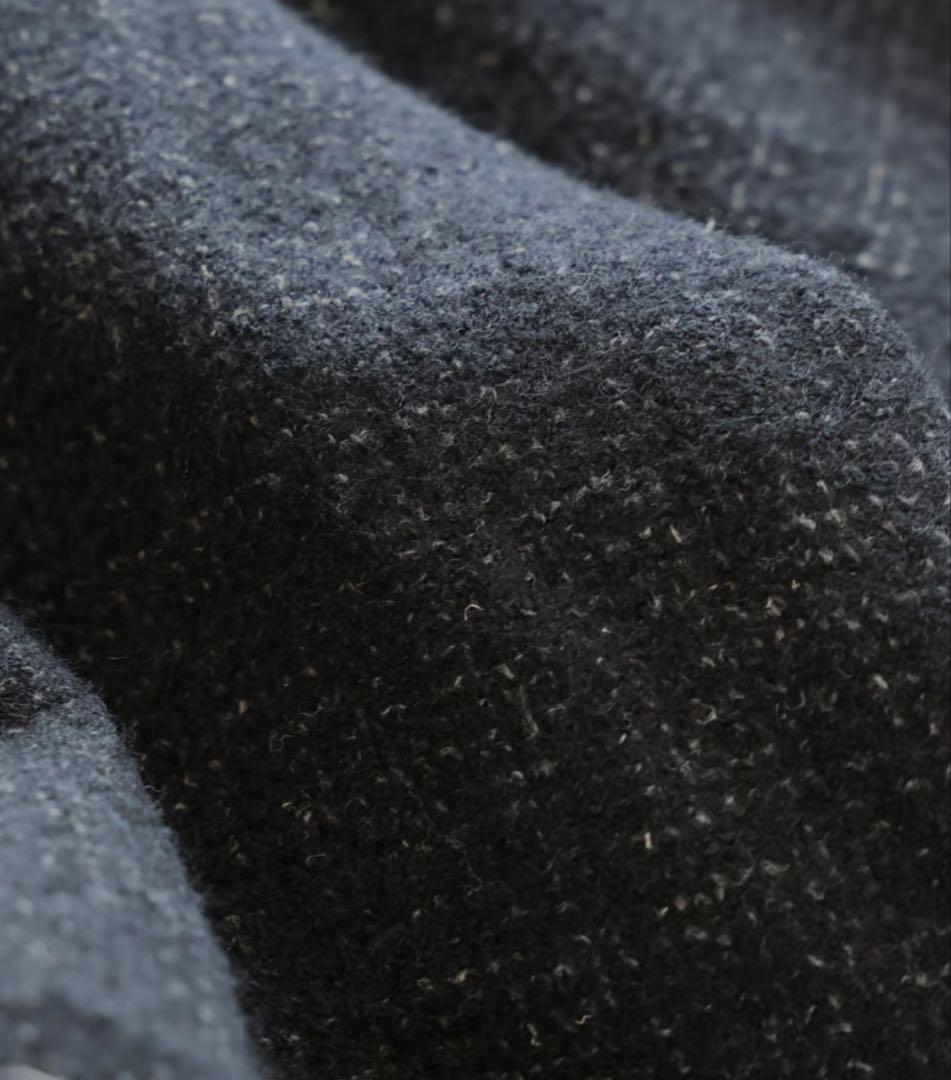 HUIS “HUIS×尾州”縮絨リネンウールミドルコート　遠州織物　huis