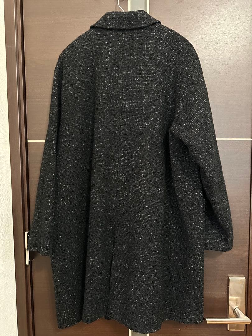 HUIS “HUIS×尾州”縮絨リネンウールミドルコート　遠州織物　huis